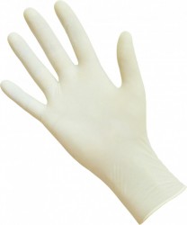 Перчатки смотровые латексные нестерильные опудренные, Bio-Gloves (Био-Главс) р. L (8-9) №1 гладкие 2400001225606